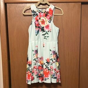 Giani Bernini Floral Dress - Red, Pink, Green